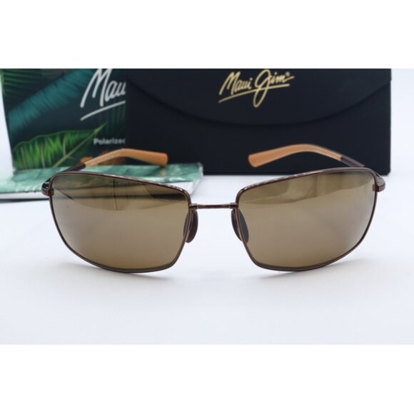 Maui Jim Ironwoods MJ 320-23 Brown Wrap Sunglasses Brown polarized Lenses 65mm